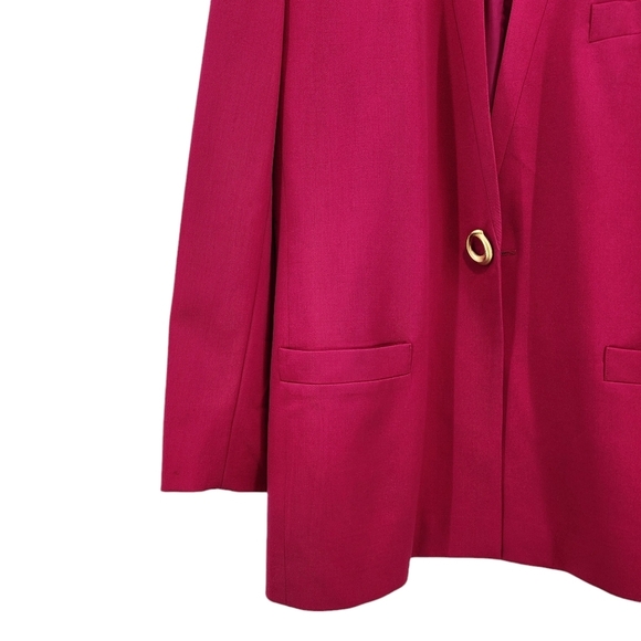 Mary Ann Restivo Vintage Women's 100% Pure Wool Lined Blazer Suit Jacket - 14 - Picture 4 of 8